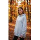 Üç İplik Şardonlu Hoodie Sweatshirt Unisex  mavi