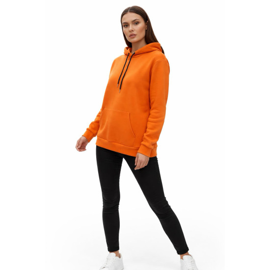 Üç İplik Şardonlu hoodie Sweatshirt  turuncu
