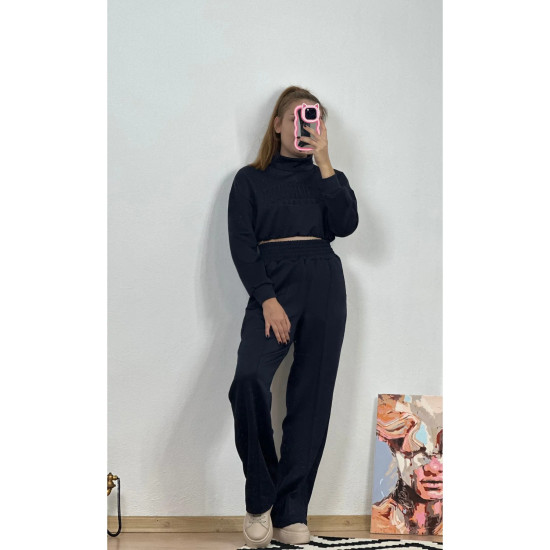 Crop Eşofman Takım Lacivert