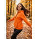 Üç İplik Şardonlu hoodie Sweatshirt  turuncu