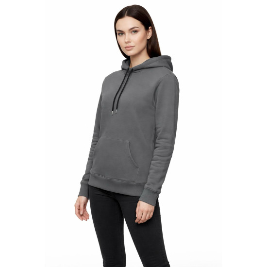 Üç İplik Şardonlu Hoodie  Sweatshirt Gri