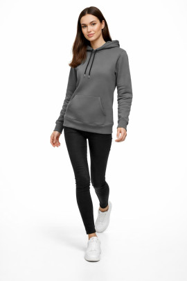 Üç İplik Şardonlu Hoodie  Sweatshirt Gri