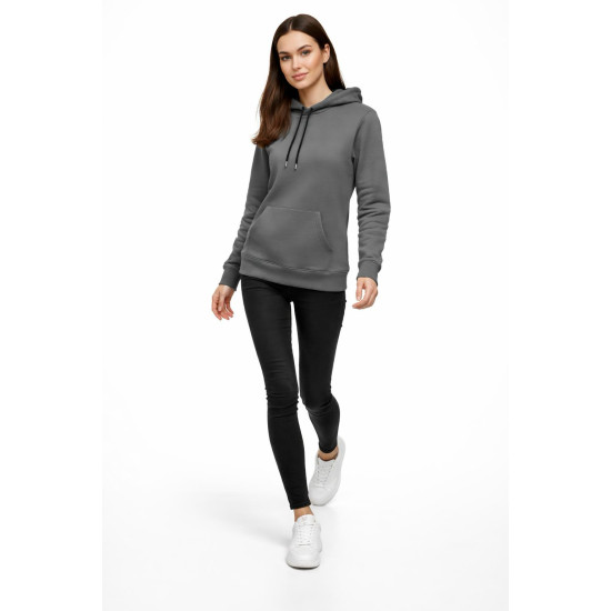 Üç İplik Şardonlu Hoodie  Sweatshirt Gri