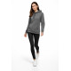 Üç İplik Şardonlu Hoodie  Sweatshirt Gri