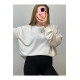 Mevsimlik Sweatshirt Beyaz
