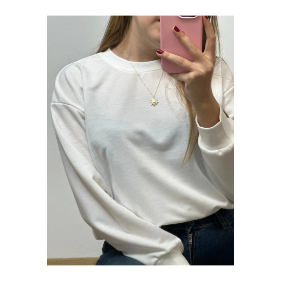 Mevsimlik Sweatshirt Beyaz