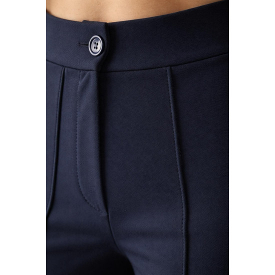 Straight Likralı Lacivert Pantolon