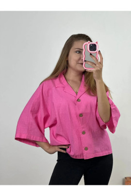 Yarasa Kol Gömlek Pembe